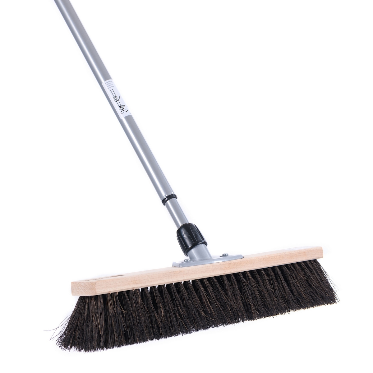 BawiTec Arengabesen 60cm nass/ölbeständig mit Teleskopstiel Kehrbesen Arenga Feger Industrie Image
