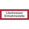 Feuerwehrschild, Löschwasser Entnahmestelle - DIN 4066 - 297x105 mm Folie selbstklebend