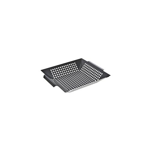 CHEFGASTRO BBQ Gemüsekorb XL, Grillwok | 30,5×30,5cm | Stahl, pulverbeschichtet