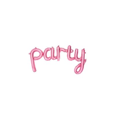 Folienballon Schriftzug Party rosa