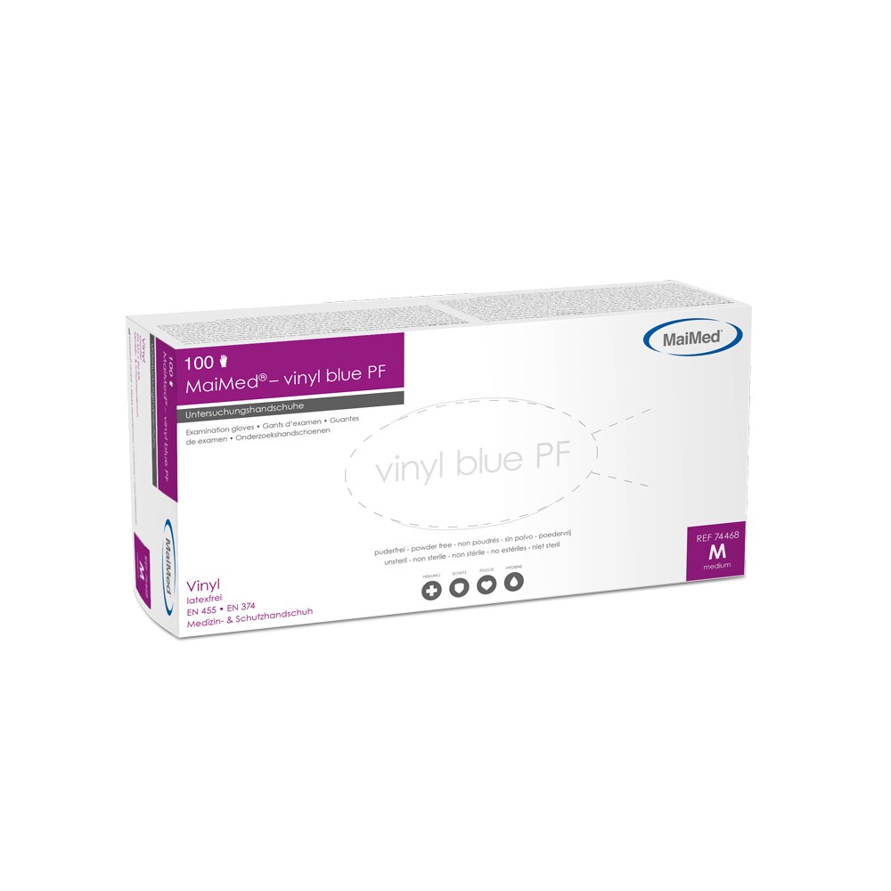 MaiMed-vinyl blue PF Gr. L, unsteril, puderfrei Image