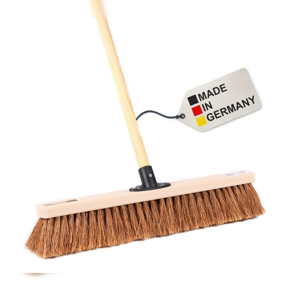 Industriebesen Kokosborsten 40cm Breit mit Stiel Holzstiel 140cm Lang Kokosbesen Besen Kehrbesen Handwerkerbesen Image