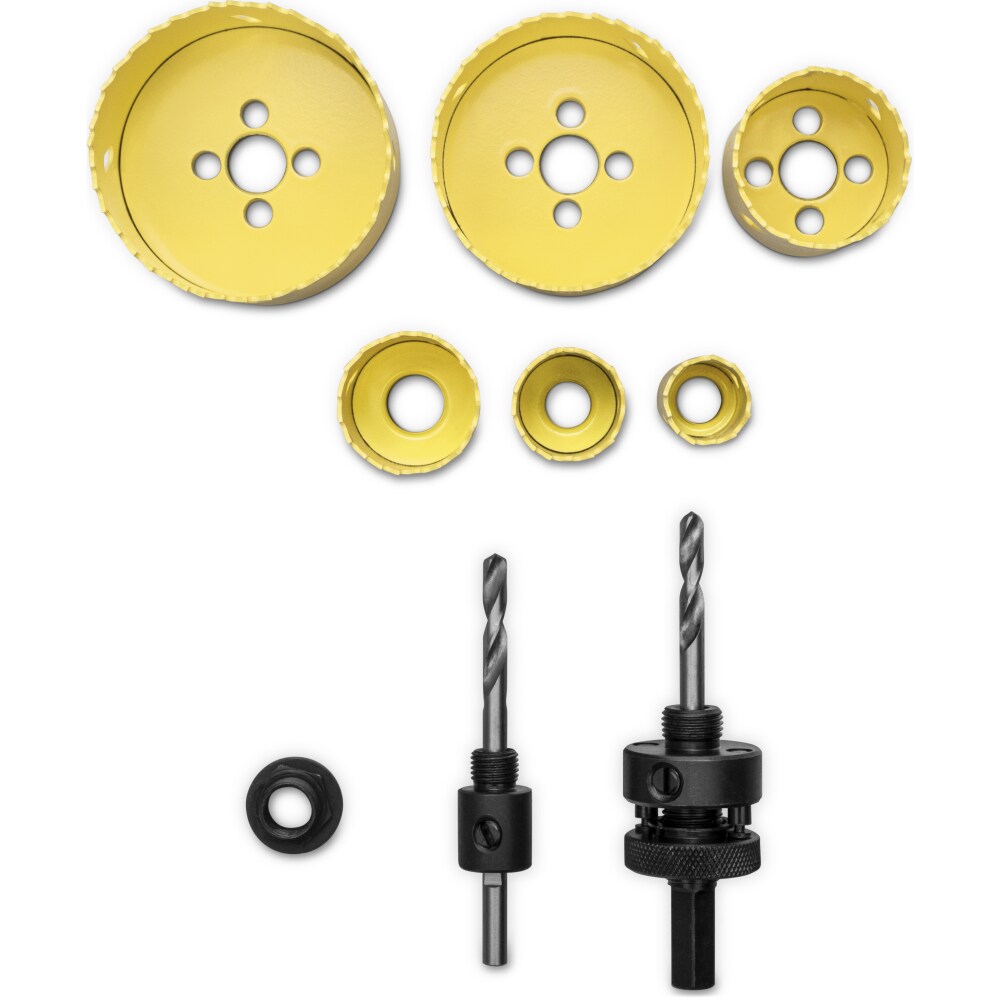 TROTEC Lochsägen-Set aus HSS Bi-Metall Bohrkrone Lochsäge Lochbohrer 9-teilig Image