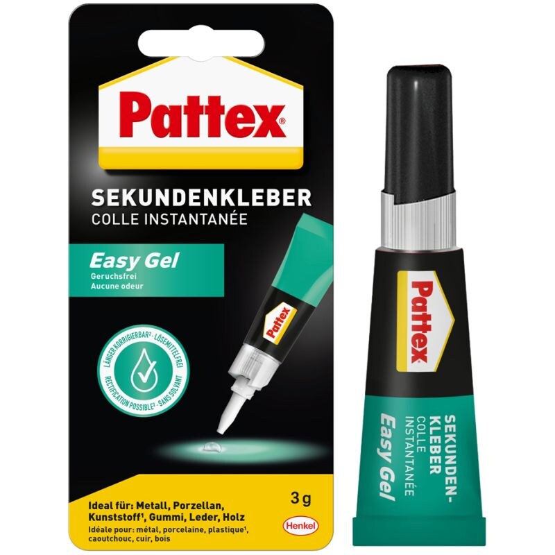 Pattex Sekundenkleber Power Easy GEL, 3 g Tube Image