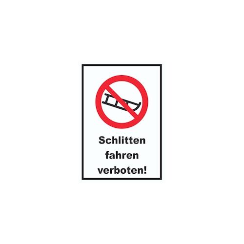 Schlitten fahren verboten Schild A3 (297x420mm)