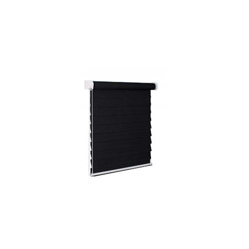 3D Fensterrollo - Neuheit - 40x150 cm schwarz Doppelrollo