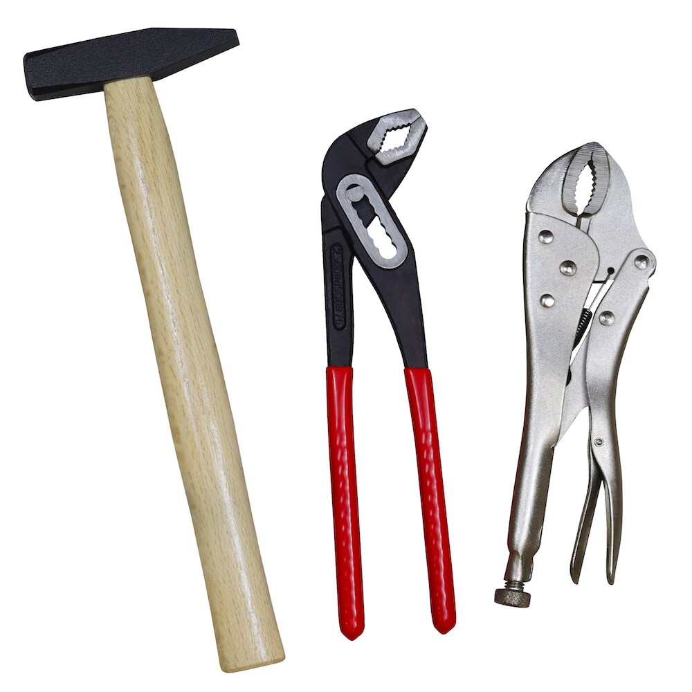 PROREGAL Werkzeug-Satz für Werkstattwagen Cheetah, Wasserpumpenzange+Hammer+Gripzange, 3 Teile, Schaumstoff-Schubladeneinlage, HxBxT 4,6x34x12,5cm Image