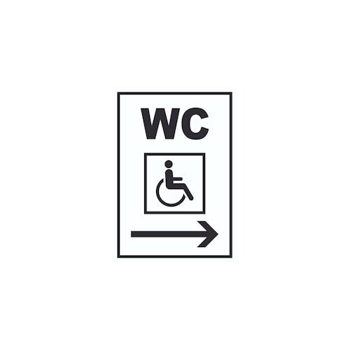 WC Behinderten rechts Schild A5 (148x210mm)