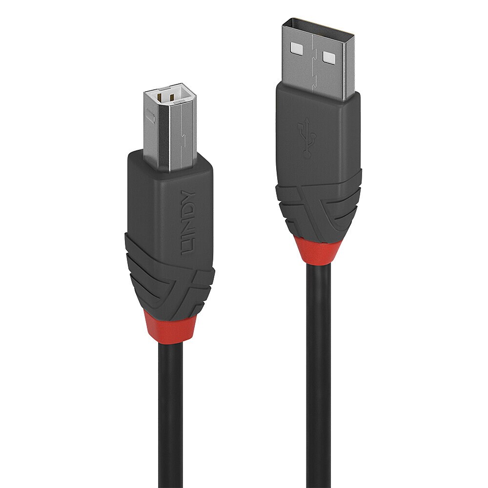Lindy 36670 Lindy USB 2.0 Kabel Typ A/B Anthra Line M/M 0.2m Image