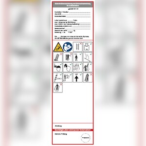 Grundplakette, Schiebeleitern, Folie, 225 x 65 mm - gem. EN 131 - 65x225 mm Folie selbstklebend Image