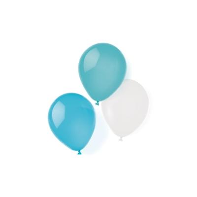 8 Luftballons türkis, weiß
