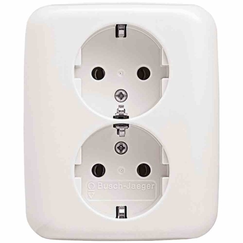 Busch-Jaeger Reflex SI Steckdose, 2f, alpinweiß, Unterputz, IP20, Komplettgehäuse Image