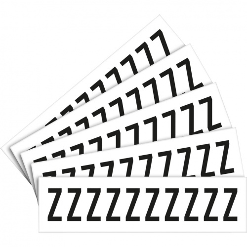 Aufkleber I Buchstabe Z, weiß/schwarz, Folie, Schrifthöhe: 25mm, 32,5x14,9mm, 5 Bogen/VE, 10/Bogen Image