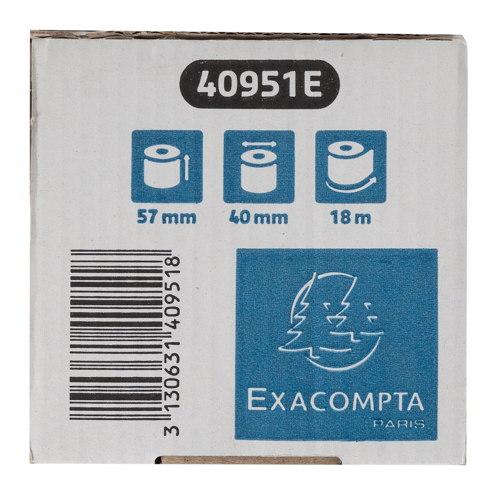 Exacompta Thermorolle 52g 57x40mm, für Kartenbelege, Safe Contact Image