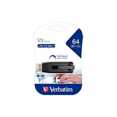 Verbatim Speicherstick, USB 3.0, 64 GB, V3 grau, Ultra Speed 533x