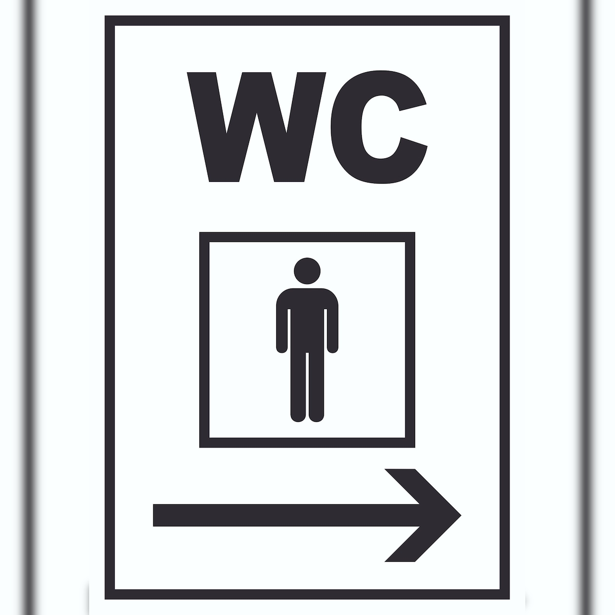 WC Herren rechts Schild A3 (297x420mm) Image