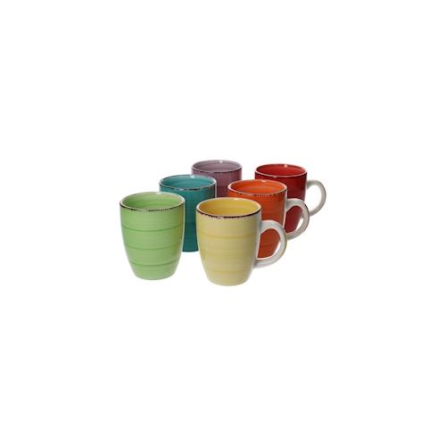 6er Set Kaffeebecher Uni Bunt