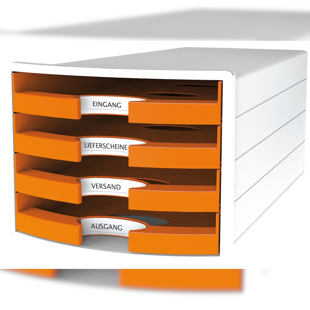 HAN Schubladenbox IMPULS Trend Colour, 4 offene Schübe f. DIN A4/C4, 1011-X, orange Image
