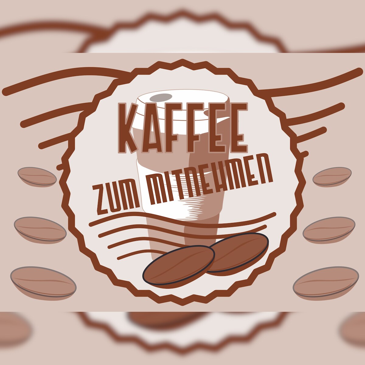 Verkaufsschild Schild Kaffee Mitnehmen A5 (148x210mm) Image