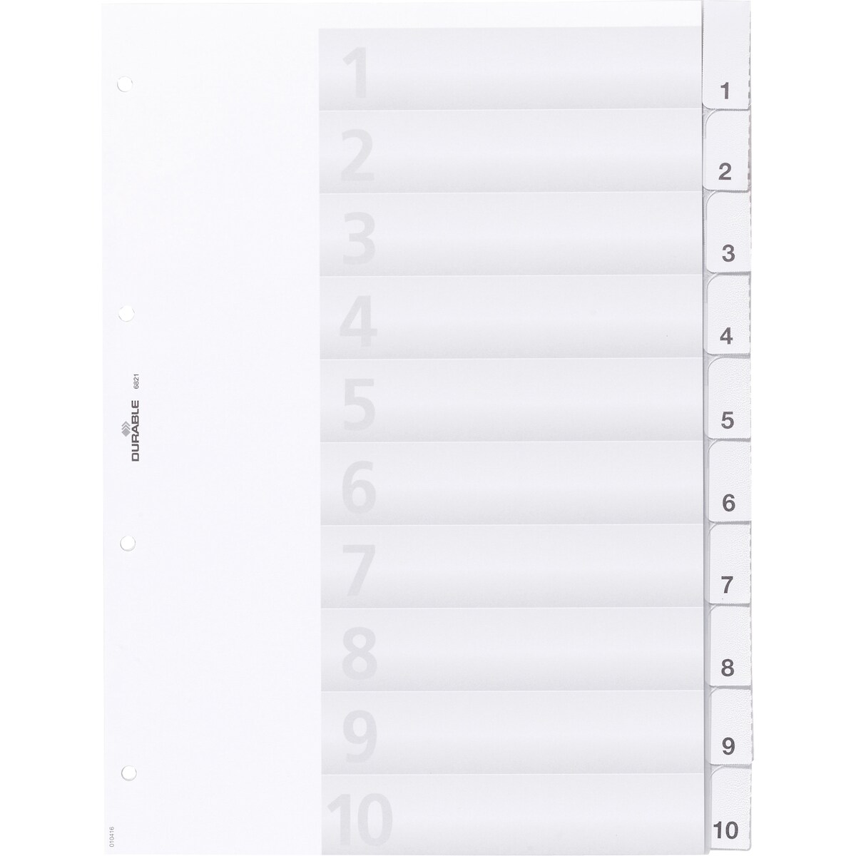 DURABLE Register 682119 DIN A4 10teilig Hartfolie tr Image