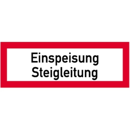 Schild Einspeisung Steigleitung, Alu, 297x105 mm Image