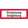 Schild Einspeisung Steigleitung, Alu, 297x105 mm