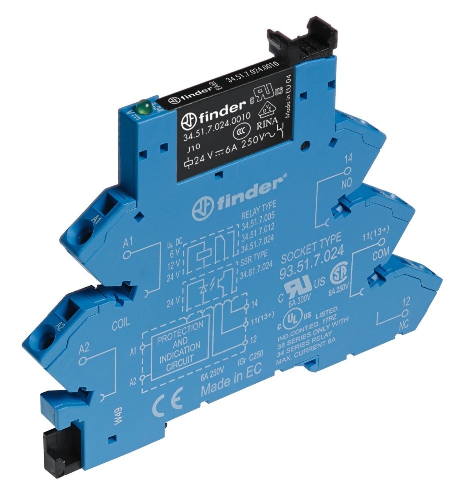 Finder Koppelrelais 6,2mm 38.61.7.024.0050 386170240050 Image