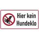 Hinweisschild, Hier kein Hundeklo, Aluminium, 150 x 300 mm - 300x150x0.45 mm Aluminium geprägt