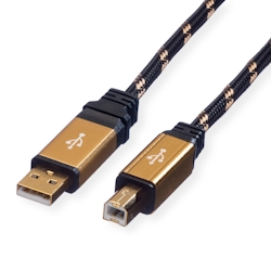 ROLINE GOLD USB 2.0 Kabel, Typ A-B, 4,5 m Image