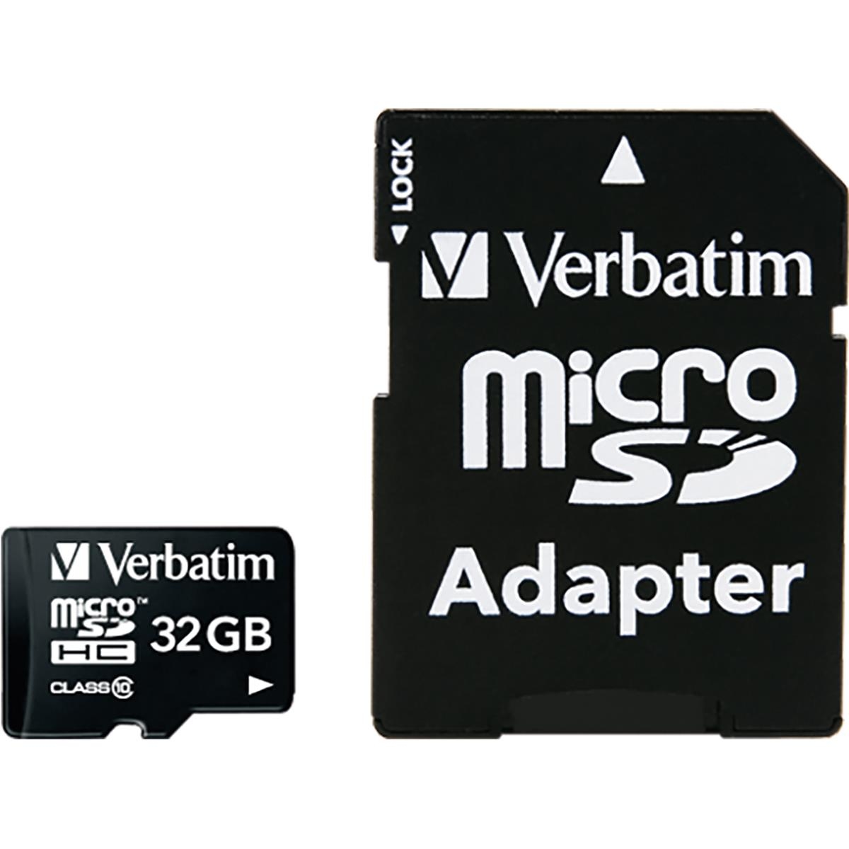 Verbatim 44083 Verbatim microSDHC 32GB Class 10 UHS-I incl Adapter