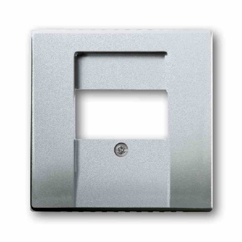 Busch-Jaeger FUTURE LINEAR Zentralplatte, TAE, aluminium-silber, matt, Befestigung mit Schraube, ohne Beschriftungsfeld Image