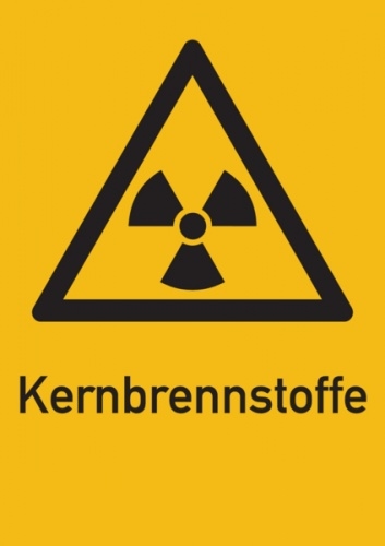 König Werbeanlagen Warnschild, Kernbrennstoffe (WS 130) - 148x210 mm Folie selbstklebend Image