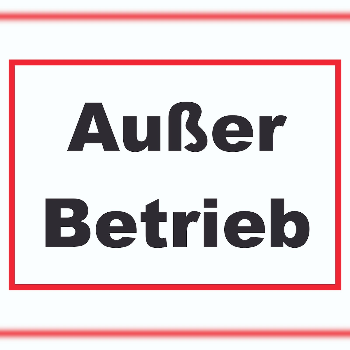 Außer Betrieb Schild A4 Rückseite selbstklebend Image