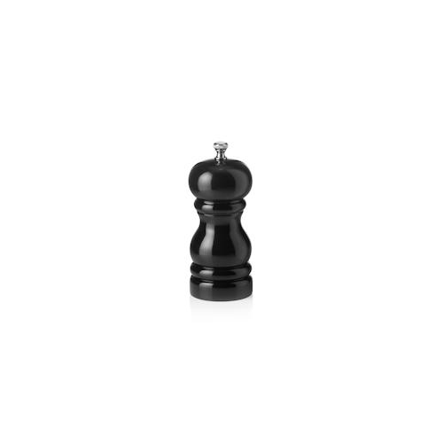 WAS Germany – Salzmühle mit Keramikmahlwerk, 11 cm, schwarz glänzend, Holz (2420011)