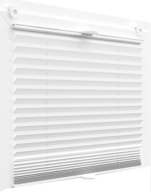 Plissee Faltrollo inkl. Klemmträger weiss 70x120 cm Jalousie Image