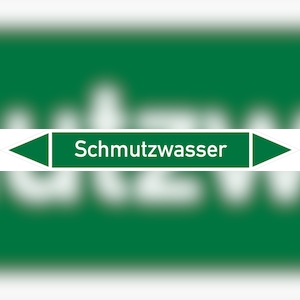 Rohrleitungskennzeichen Schmutzwasser - 100x15 mm Folie selbstklebend Image
