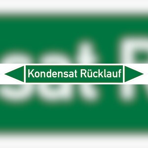 Rohrleitungskennzeichen Kondensat Rücklauf - 270x37 mm Folie selbstklebend Image