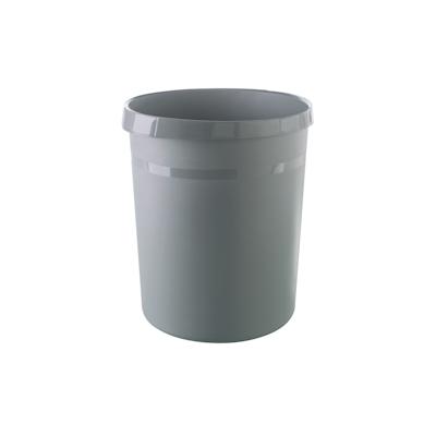 HAN Papierkorb GRIP KARMA, 18 Liter, rund, 80-100% Recyclingmaterial, robuster Kunststoff, öko-dunkelgrau