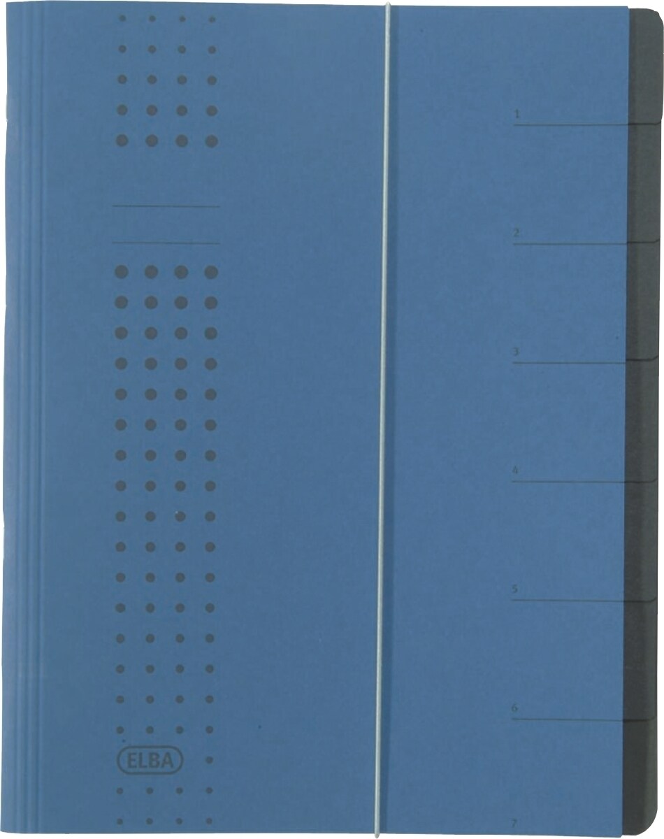 ELBA Ordnungsmappe chic A4 7 Fächer Karton 450 g/qm dunkelblau Image