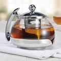 Haushalt International Edelstahl Teekanne Glas Teekocher ca. 1,2L