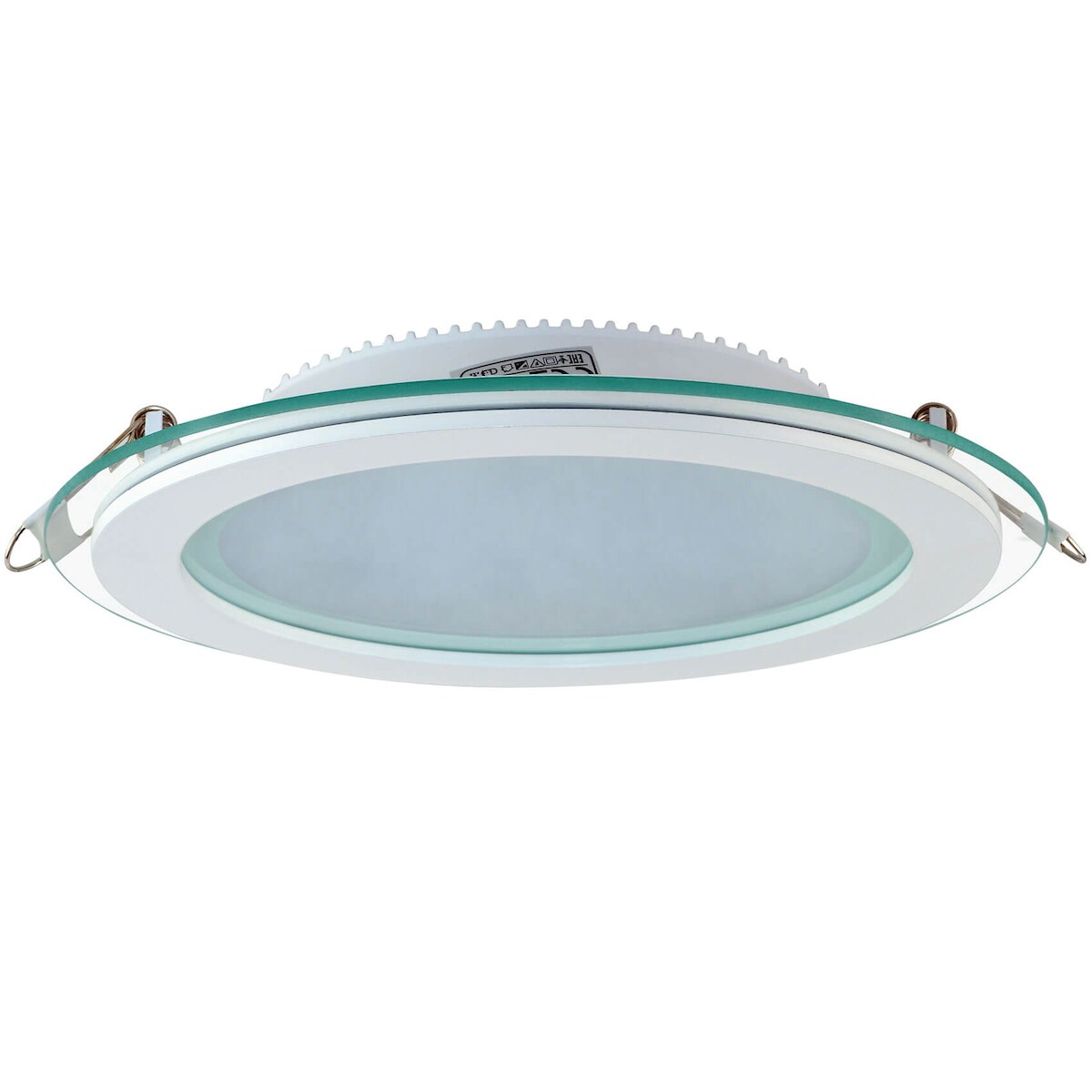 V-Tac 15w LED Panel Glas Einbaustrahler Deckenleuchte Einbauleuchte einbau Rund Neutralweiß Image