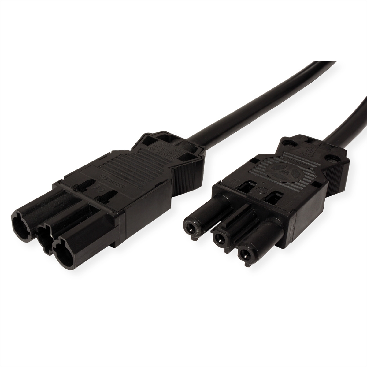 BACHMANN Geräteverlängerung GST18-3 Stecker/Kupplung, schwarz, 1 m Image