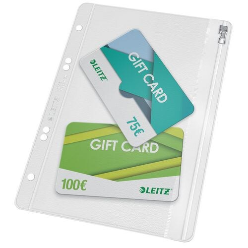 Leitz Dokumentenmappe 4040 DIN A5 Reißverschluss PVC (Polyvinylchlorid) 6 15,5 (B) x 21 (T) x 21 (H) cm Transparent Image