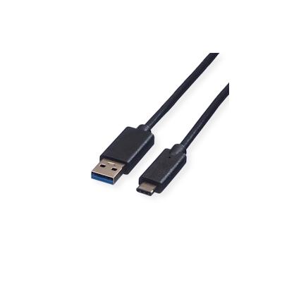 ROLINE USB 3.2 Gen 1 Kabel, A-C, ST/ST, schwarz, 1 m