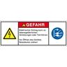 Aufkleber I Produktsicherheitsschild Gefahr-Elektrischer Schlag, RoHS konform, Folie, 200x75mm, ISO 3864-2