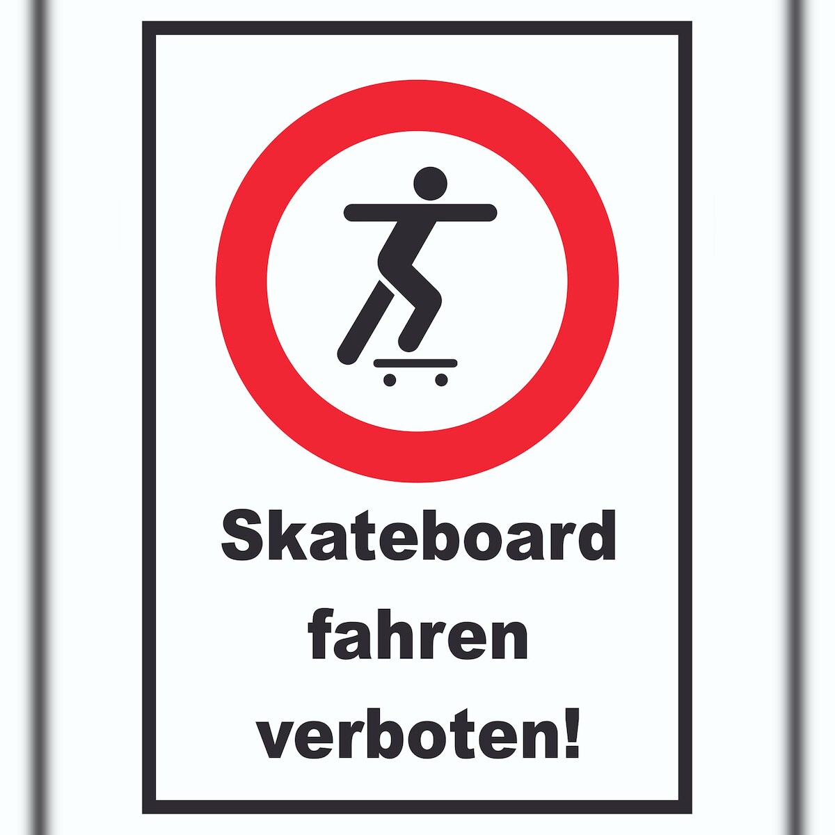 Skateboard fahren verboten Schild A4 (210x297mm) Image