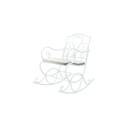 Polsterauflage für Schaukelstuhl HWC-C39, Schaukelstuhlauflage Sitzkissen Sitzpolster, creme