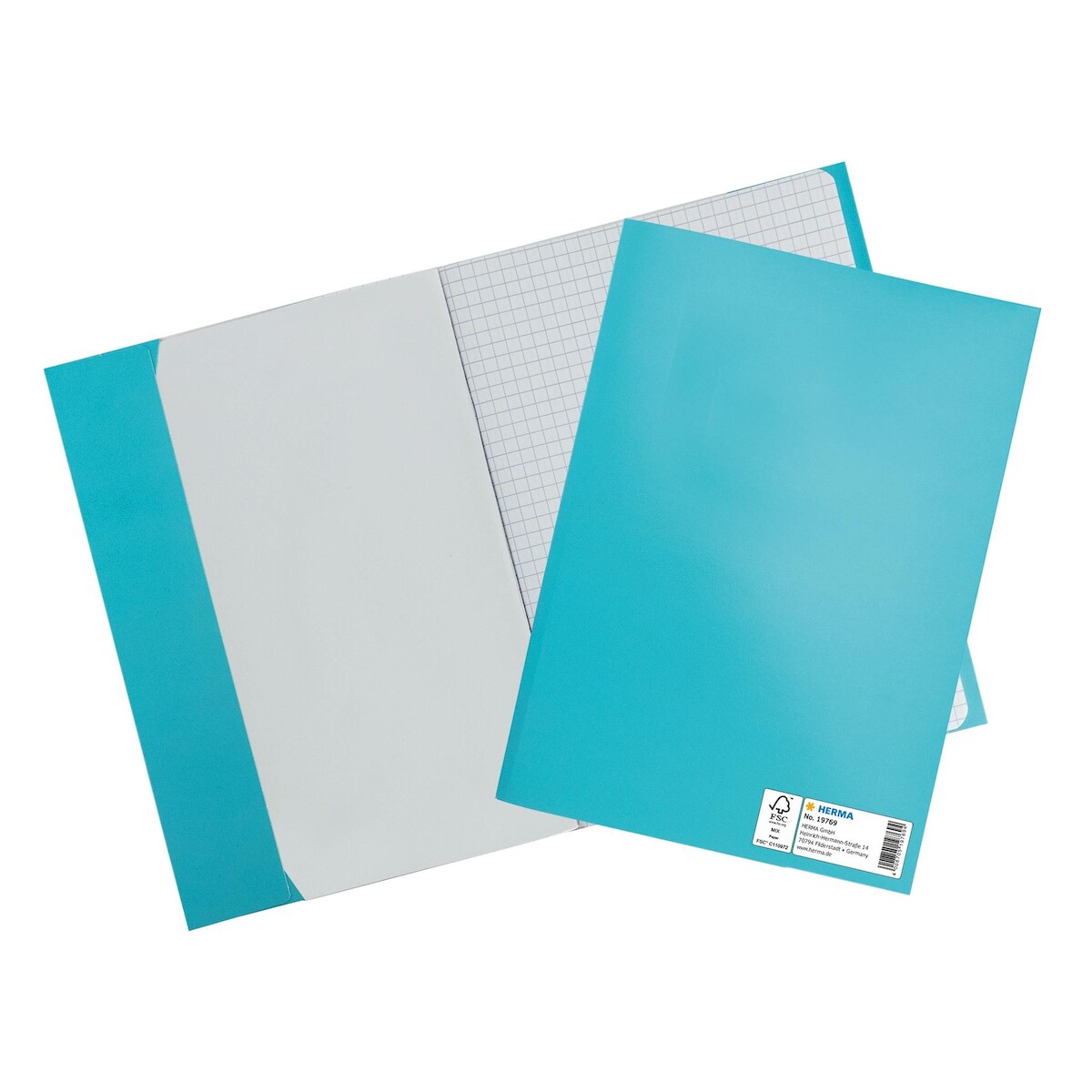 HERMA 19769 Heftschoner aus Karton DIN A5 türkis Image