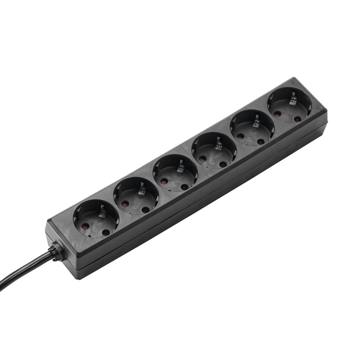 BACHMANN SELLY Steckdosenleiste 6x Schutzkontakt, schwarz, 1,5 m Image