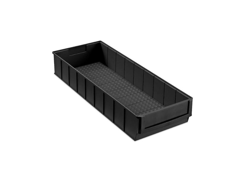 PROREGAL Leitfähige Industriebox 500 B | HxBxT 8,1x18,3x50cm | 6 Liter | ESD, Sichtlagerkasten, Sortimentskasten, Sortimentsbox, Kleinteilebox Image